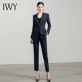 IWY/时尚女总裁套装英伦风高端职业装商务时尚西装气质正装干练工作服C1361-L+P1112