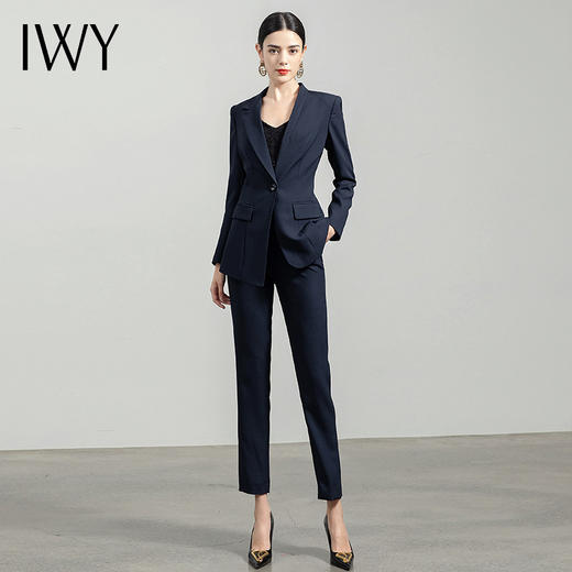 IWY/时尚女总裁套装英伦风高端职业装商务时尚西装气质正装干练工作服C1361-L+P1112 商品图0