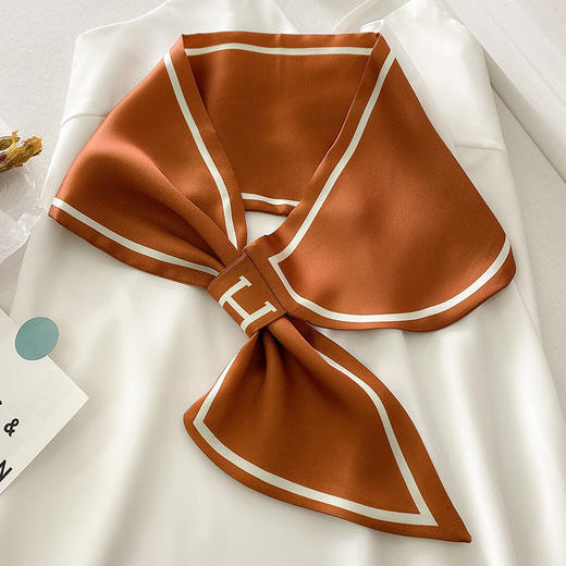 百搭懒人丝巾小长条气质韩式护颈领巾 商品图7
