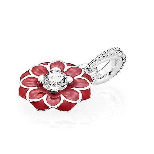PANDORA/潘多拉女士925银珐琅红色雏菊项链吊坠791829CZ 商品图1