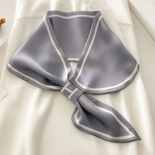 百搭懒人丝巾小长条气质韩式护颈领巾 商品图8