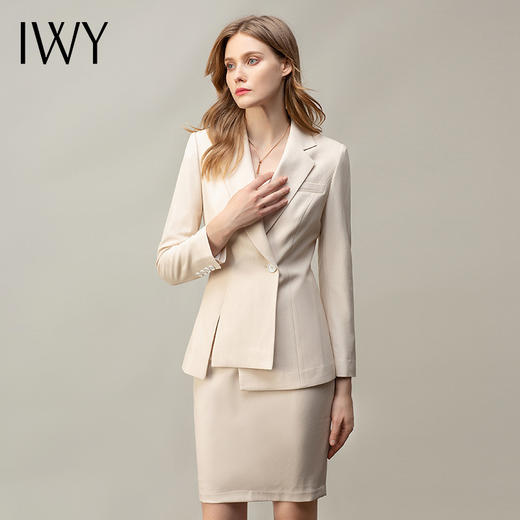 IWY/杏色职业套装气质名媛律师套裙气质女神范时尚店长工作服CS11386 商品图4