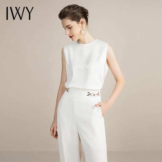 IWY/高端白色职业套装女时尚宴会总裁正装气质宽松阔腿裤西装213176C3+P2+B3 商品图2