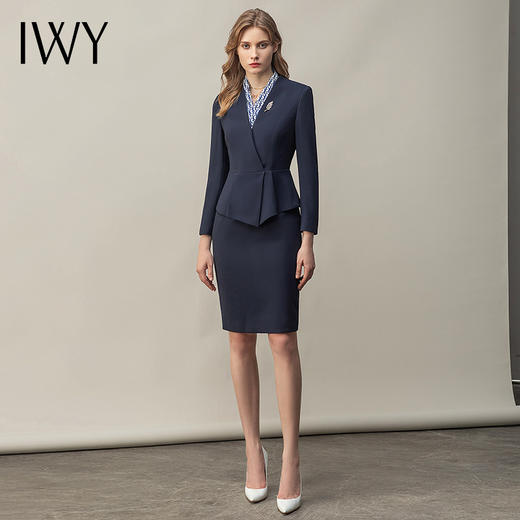 IWY/售楼部干练西装连衣裙女高端名媛职业套装时尚气质教师正装Q11368 商品图2