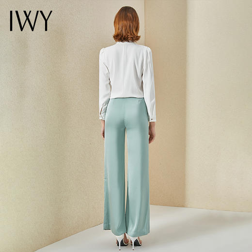 IWY/高端职业装气质女神范长袖衬衫套裤珠宝店长工作服套装两件套B8317+42P2 商品图3