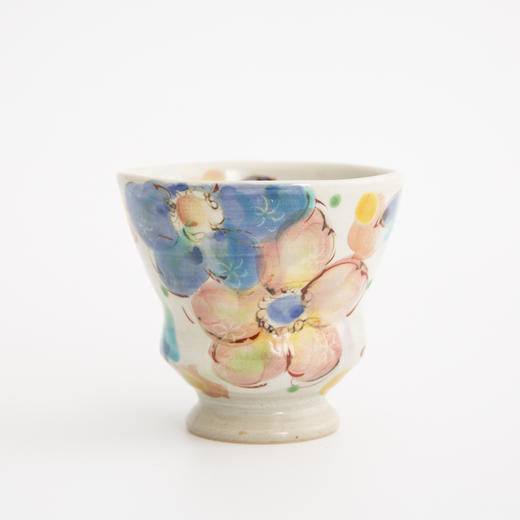 【虚空藏窑】日本原产风之舞语系列九谷烧手工宽口杯 商品图1