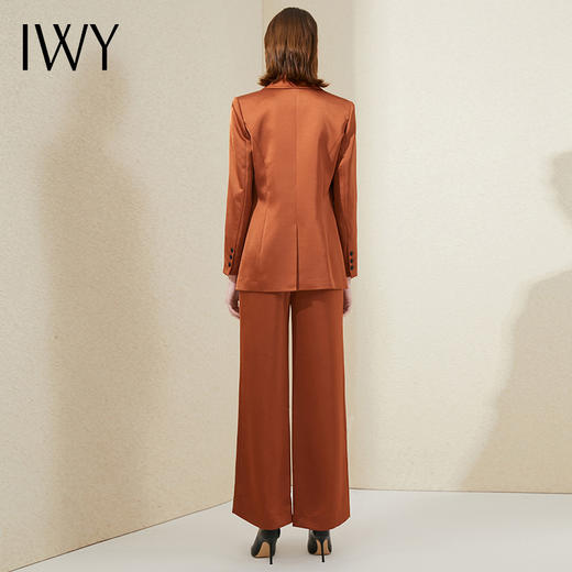 IWY/橘色西装套装女时尚洋气主持人正装通勤商务高端职业装气质女神范203018c1+p2 商品图3