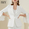 IWY/白色蕾丝边高端西装套装女气质名媛正装修身显瘦总裁阔腿裤职业装213186C1+P3 商品缩略图4