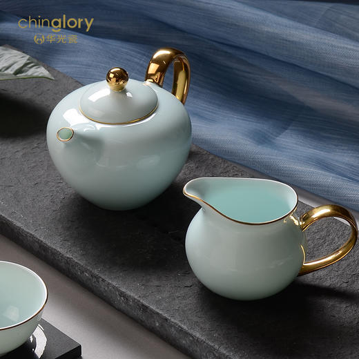 华光陶瓷华青瓷茶具功夫茶具套装整套家用办公会客礼盒青之合 商品图1