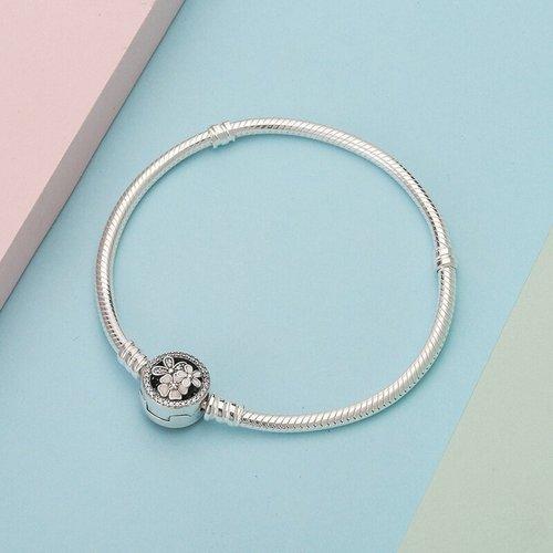 PANDORA/潘多拉 女士925银饰诗花绽放链扣手链590744CZ 银色 商品图4