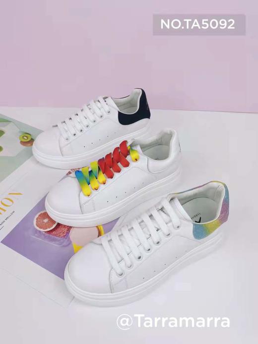 国内现货 𝑻𝑨𝑹𝑹𝑨𝑴𝑨𝑹𝑹𝑨经典小白鞋麦昆鞋2021新款柔软厚底女鞋 商品图0