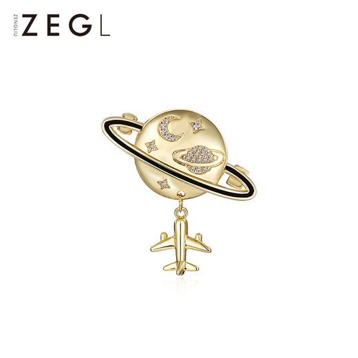 ZENGLIU星球飞机胸针女夏季ins潮个性别针装饰胸花百搭衣服配饰品 商品图4