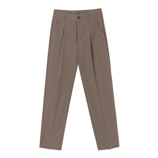 烟管西装裤女秋季黑色直筒宽松显瘦九分休闲小脚职业西裤子 商品图4