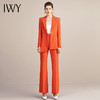 IWY/橘色西装套装女韩版休闲气质工作服时尚修身通勤高端总裁职业装213145C1+P3 商品缩略图0