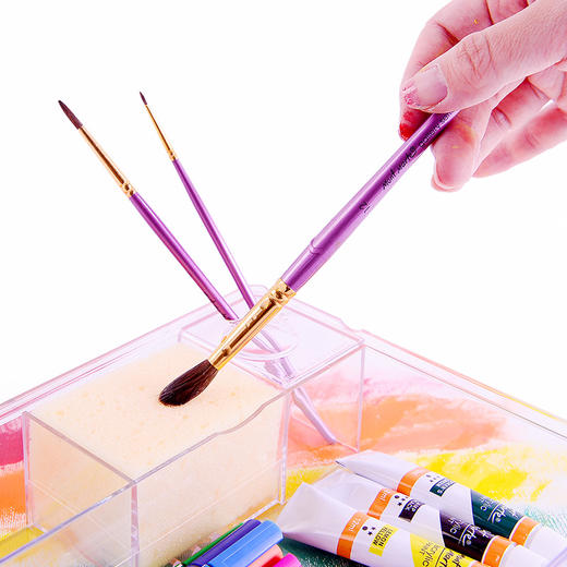 蒙玛特专业水彩画笔4支套（2支扁峰+2支圆峰）BMHS0028 商品图1