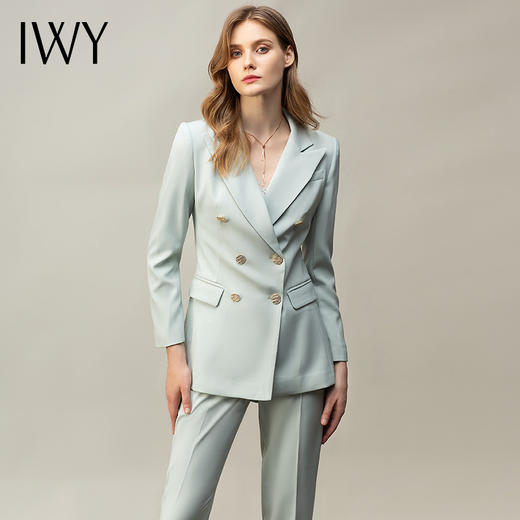 IWY/浅绿西装套装女高端时尚主持人正装美业职业装气质女神范CP11385 商品图0