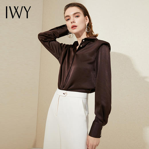 IWY/高端职业套装女修身时尚正装气质名媛商务休闲衬衫套裤上班工作服213182B1+P6 商品图2