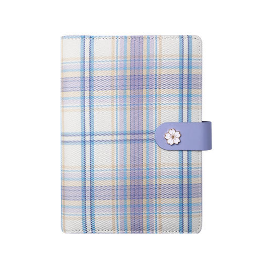 卡杰布面JK格纹插页本B6葡萄汽水CB6J2032-5横线页本女生款网红文具笔记本本子日记本简约 商品图0