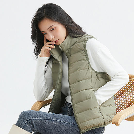 丁摩 无缝立领马甲背心K-2001DB199-WX125 商品图7