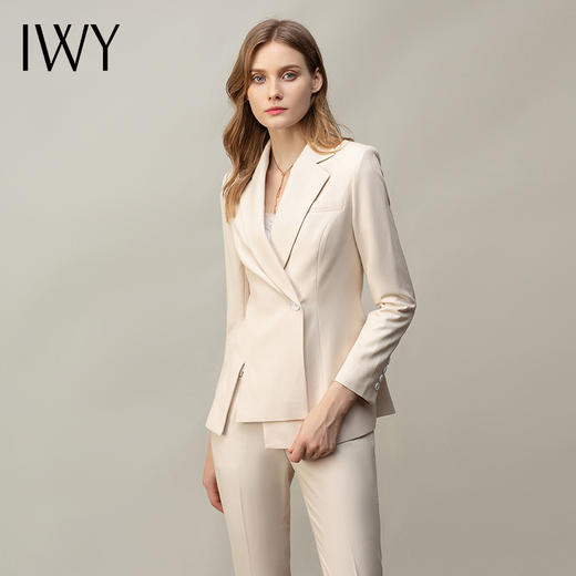 IWY/杏色高端职业套装女英伦风OL时尚商务正装气质休闲西装工作服CP11386 商品图2