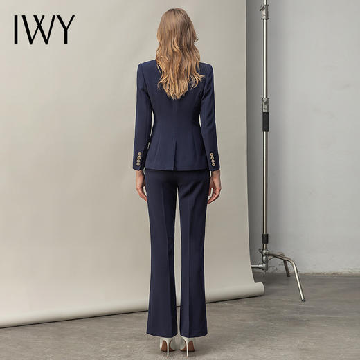 IWY/藏青色职业装气质西装套装女面试时尚商务OL女神范高端正装女C11355+P31355 商品图3