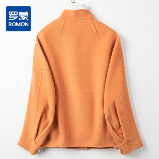 【100绵羊毛】罗蒙秋冬短款毛呢大衣外套女士双面呢大衣外套 商品图1