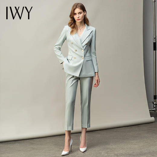 IWY/浅绿西装套装女高端时尚主持人正装美业职业装气质女神范CP11385 商品图2