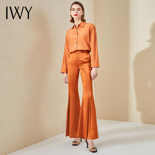 IWY/焦糖色工作服女休闲衬衫气质时尚高端西装套装通勤修身工装OLB9370 商品图2