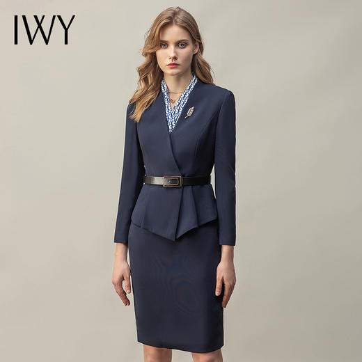 IWY/售楼部干练西装连衣裙女高端名媛职业套装时尚气质教师正装Q11368 商品图0