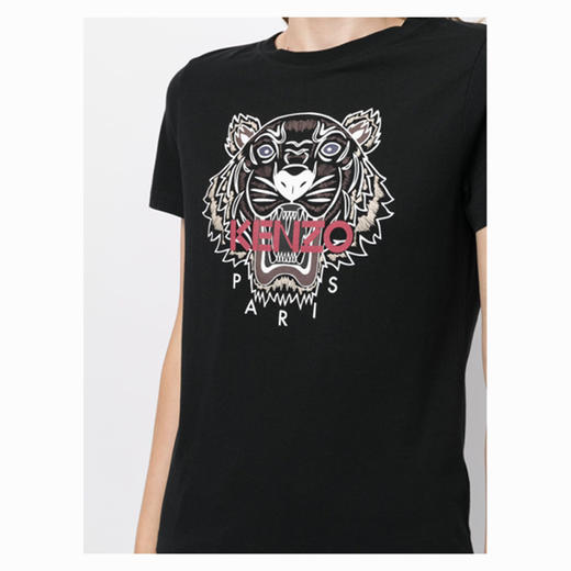 KENZO 高田贤三 经典大虎头 女士圆领T恤 黑色 FB62 TS846 4YB 99 商品图3