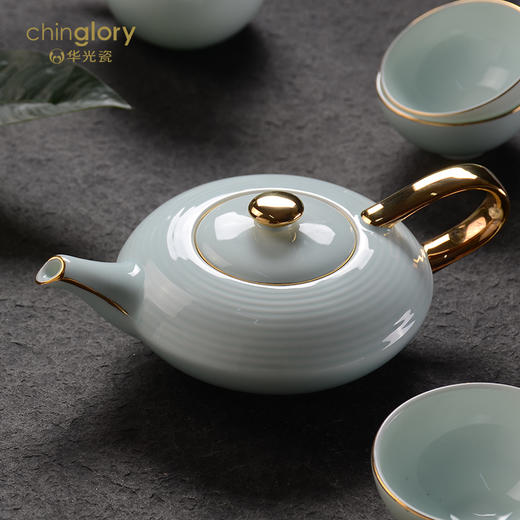 华光陶瓷 华青瓷茶具套装礼盒装 功夫茶具 6头青之幻 商品图2