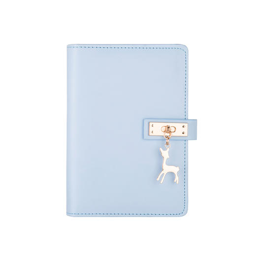 卡杰金属鹿活页本A6蓝色CA6H3243-4手帐本多功能小清新记事本 商品图0
