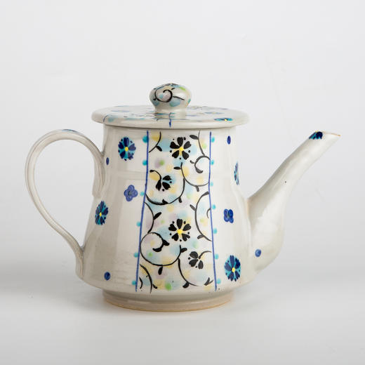 【虚空藏窑】日本原产小花唐草系列九谷烧手工茶壶 商品图1
