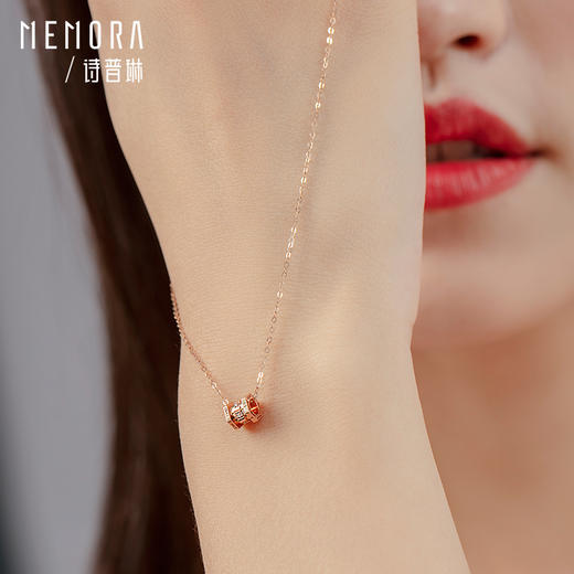 【积分抵值】时光印记玫瑰18K金钻石小蛮腰项链DN046701、DN0467 商品图2