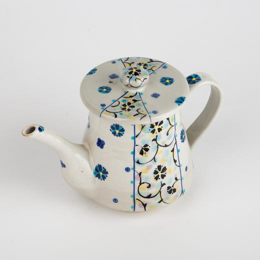 【虚空藏窑】日本原产小花唐草系列九谷烧手工茶壶 商品图2