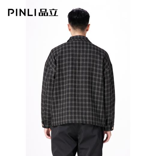 PINLI品立秋冬新款男装小香风格子外衣夹克外套潮B213304356 商品图2