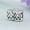 PANDORA/潘多拉 时尚粉色母亲的心镂空纹理串珠 791881PCZ 银色 商品缩略图2
