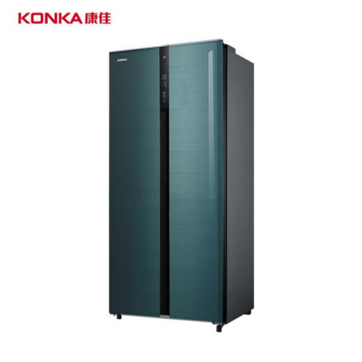 康佳 冰箱 BCD-407WD5EBL 407升 鸢尾蓝 对开门超薄嵌入家用冰箱 风冷无霜 定频 电脑温控 二级能效 钢化玻璃面板 商品图3