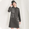 Famecoco范可儿拼接卫衣裙秋冬款宽松连衣裙F218FA008 商品缩略图0