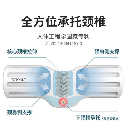 TOTONUT加特林颈椎枕 热敷理疗震动放松 释放骨骼间压力 直流变频 五秒速热.01 商品图1