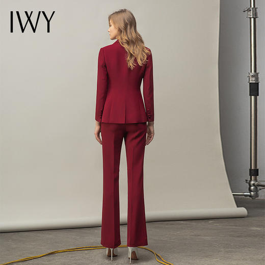 IWY/红色正装女西装套装时尚高端职业装阔腿裤气质女神范西服C11357+P31357 商品图4