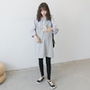 【时尚辣妈穿搭】初秋新款孕妇装时尚休闲拼接孕妇连帽衬衫T恤裙宽松大码孕妇裙潮 商品缩略图1