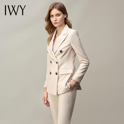 IWY/杏色正装女套装气质经理职业装女神范高端面试上班工作服西装CP11389 商品图1