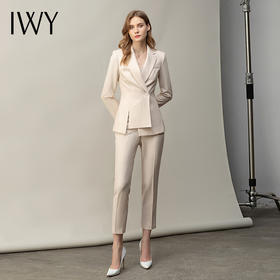 IWY/杏色高端职业套装女英伦风OL时尚商务正装气质休闲西装工作服CP11386