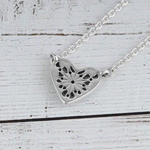 PANDORA/潘多拉 女士925 银心形吊坠锁骨项链396370CZ 银色 商品图1