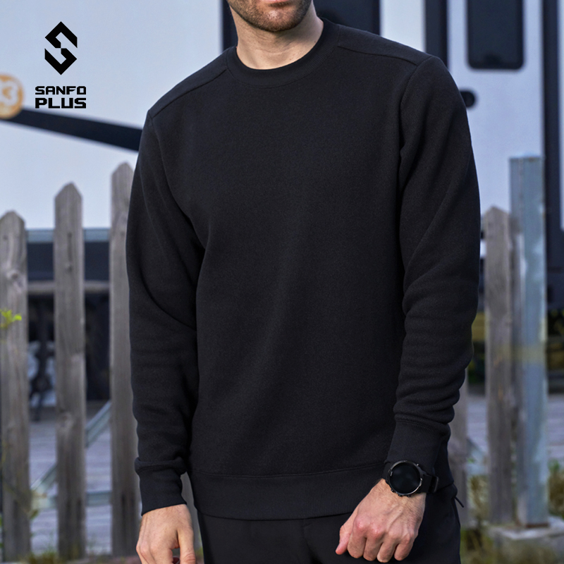SANFO PLUS SJC-21074 冰雾圆领毛织卫衣