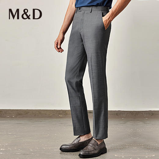 MD名盾春夏新款羊毛商务休闲西装裤正装修身长裤毛料垂感 商品图1