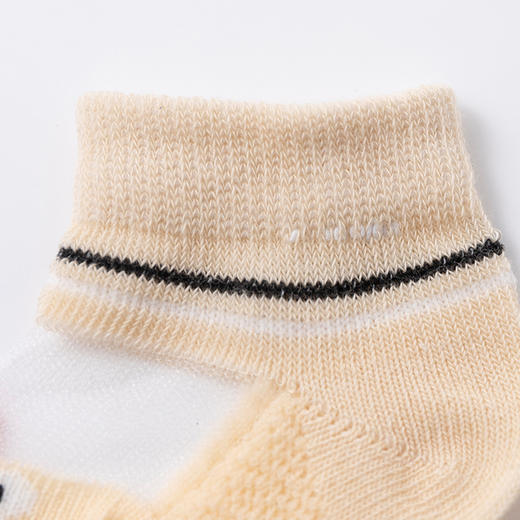 贝贝怡男女宝宝夏季透气冰丝网眼袜子婴幼儿地板短袜5双装 商品图10