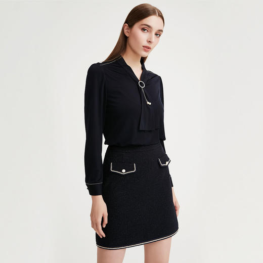 蓝地	钻环飘带套头衫BLVQN536000 商品图1