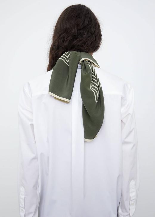 TOTEME 黄咖/深蓝白/森林绿几何条纹venezia丝巾 商品图6